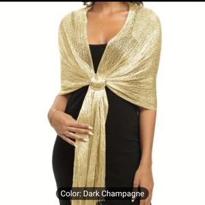 Dark champagne shimmery shawl